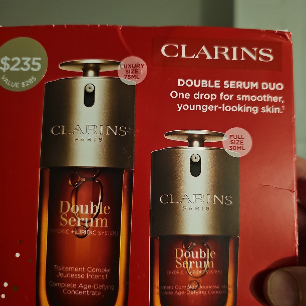 Clarins Double Serum Duo - Gold and Red Packaging